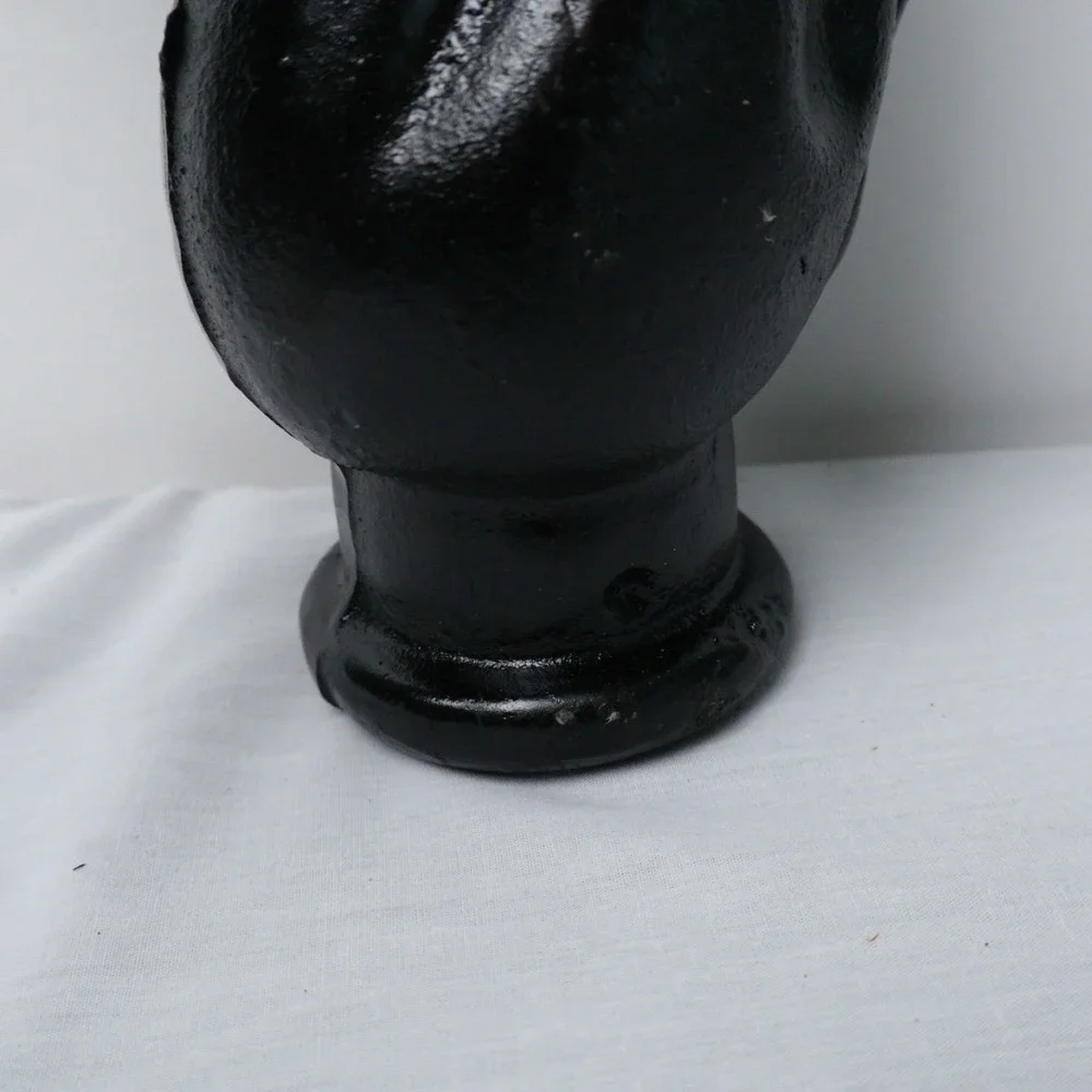 VTG Iron Horse Head Fence Post Hitching Post Topper Mouth Ring Western Country